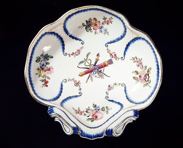 Sevres plate decorated with bow and arrows, 1762 by French School