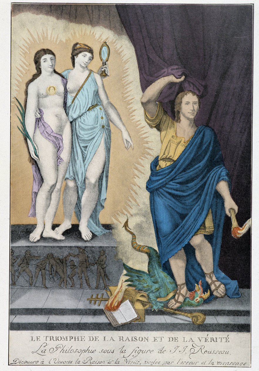 The Triumph of Reason and Truth: Under the Figure of Jean Jacques Rousseau, Philosophy Discovers to the Universe Reason and Truth by French School