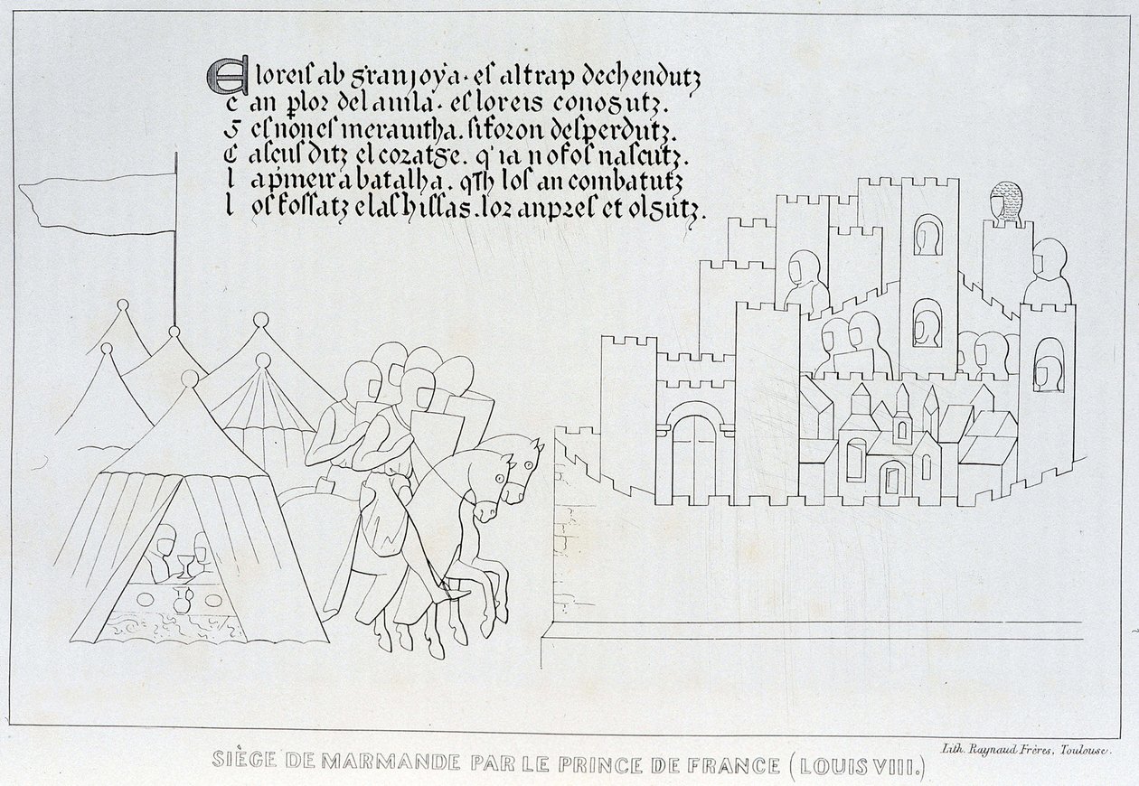 Siege of Marmande by Louis VIII by French School