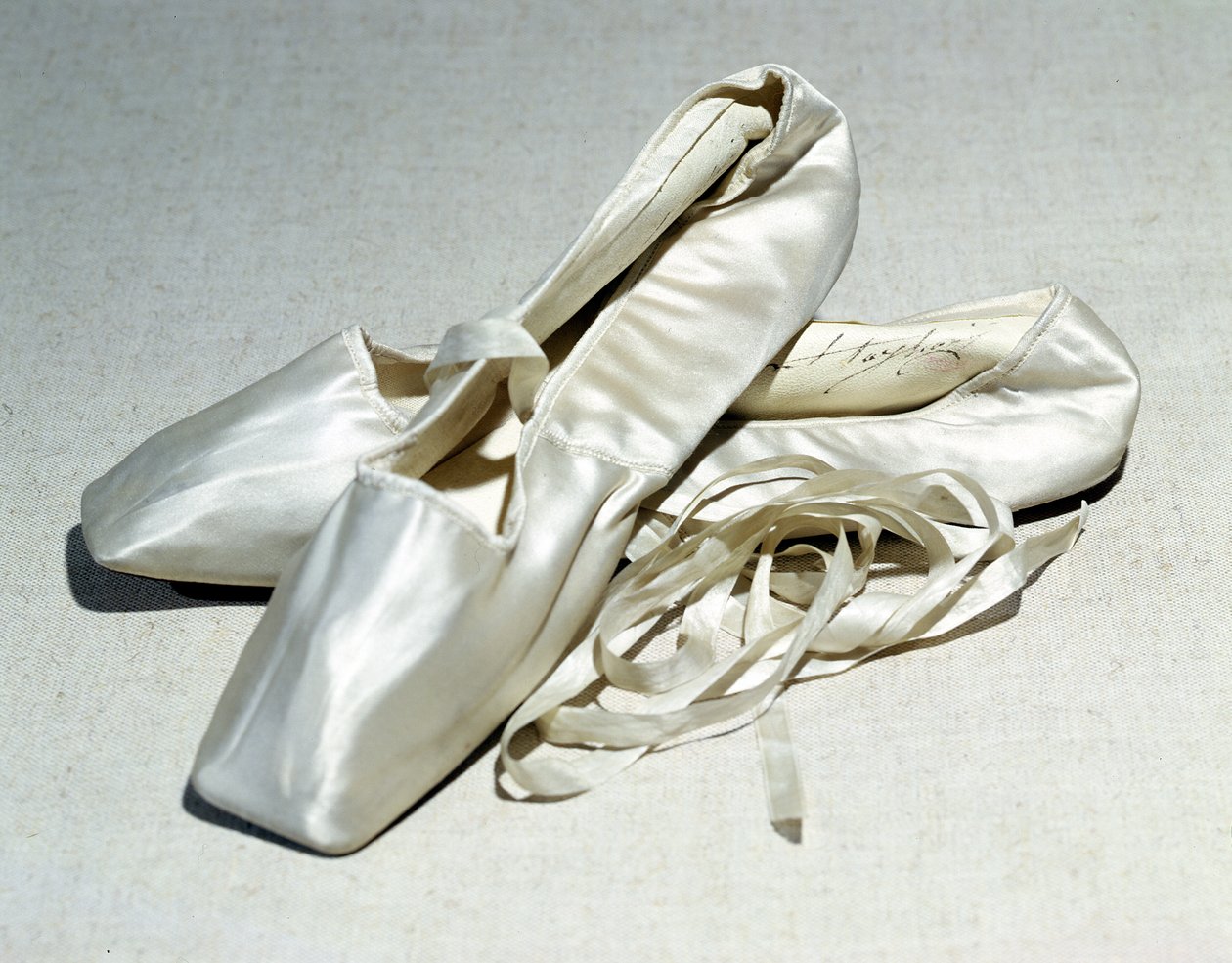Signed ballet shoes belonging to Maria Taglioni