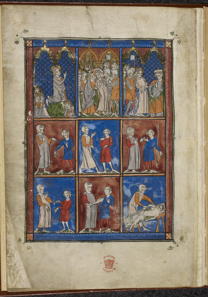 Nine miniatures showing biblical and medical scenes, Chirurgia by French School