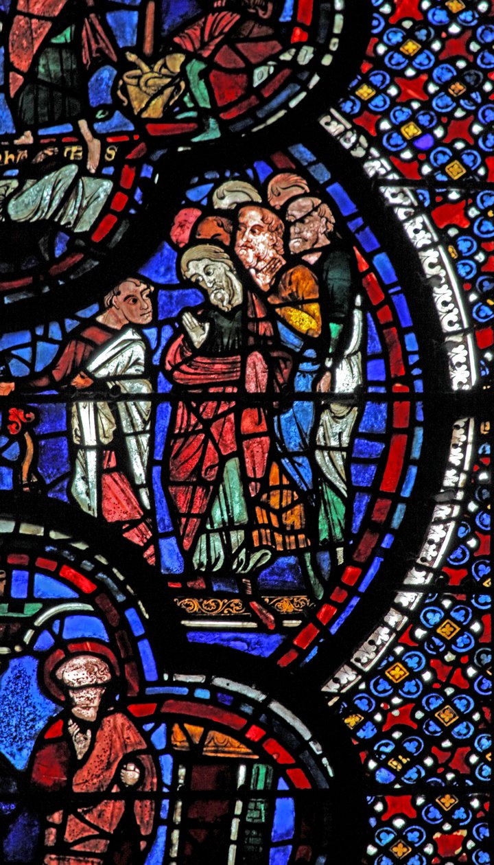 St John Window: Revives a Woman by French School