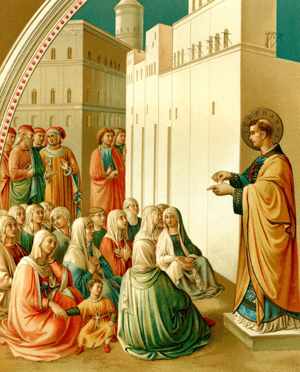 St. Stephen Preaching by French School