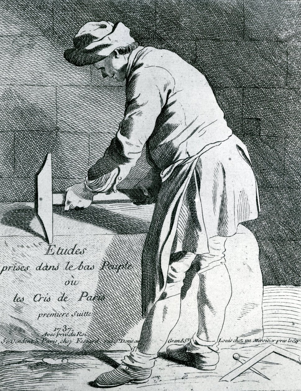 Stone mason by French School
