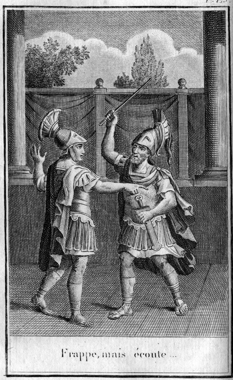 Strike, but listen, response made by Alcibiades, Athenian statesman and strategist to the threats of Eurybiades. In 