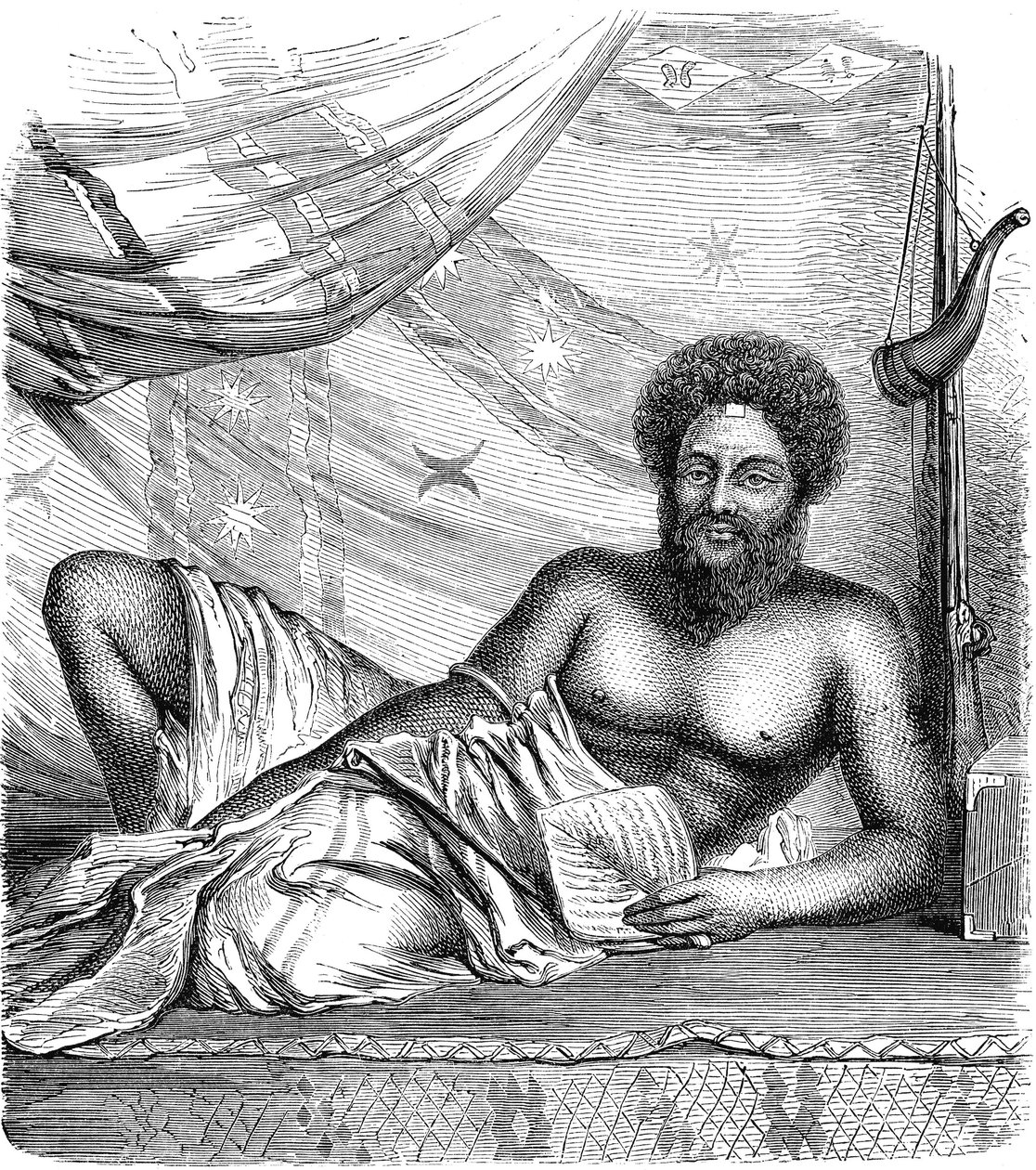 Thakombau, King of the Viti Islands (Fiji), Pacific Ocean by French School