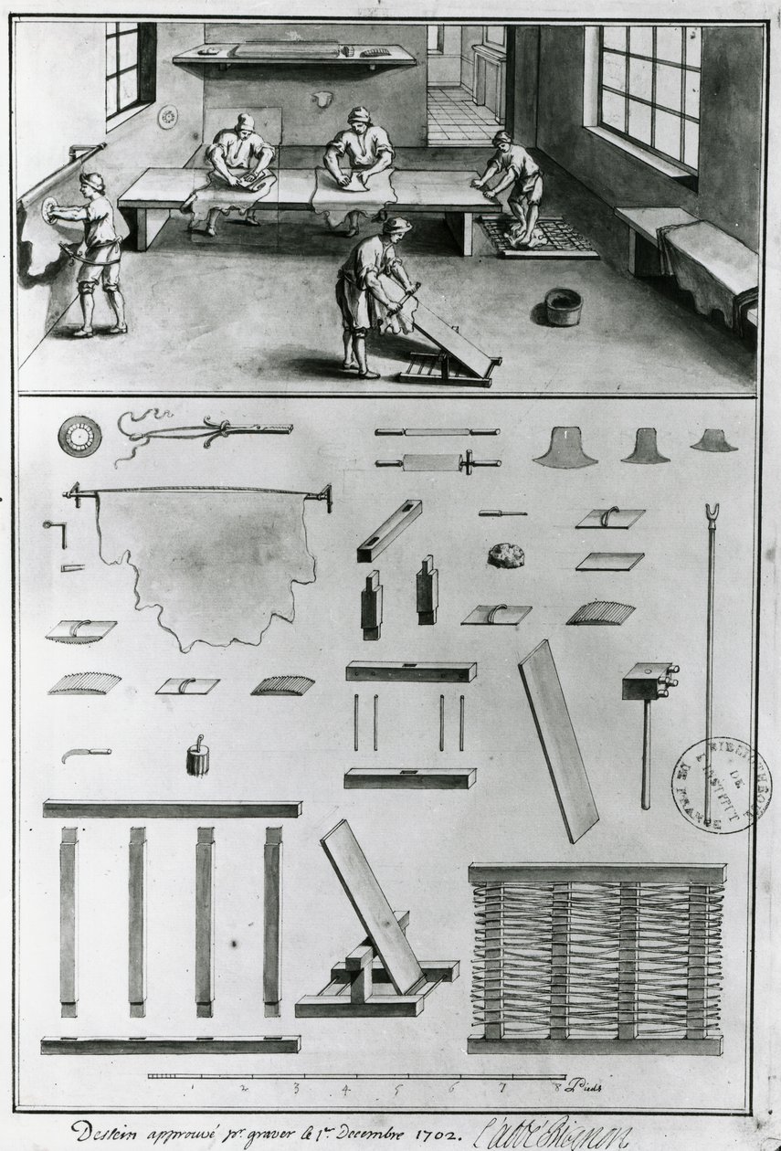 Tanners, from the Descriptions of Arts & Crafts by Denis Diderot, published c.1770 by French School
