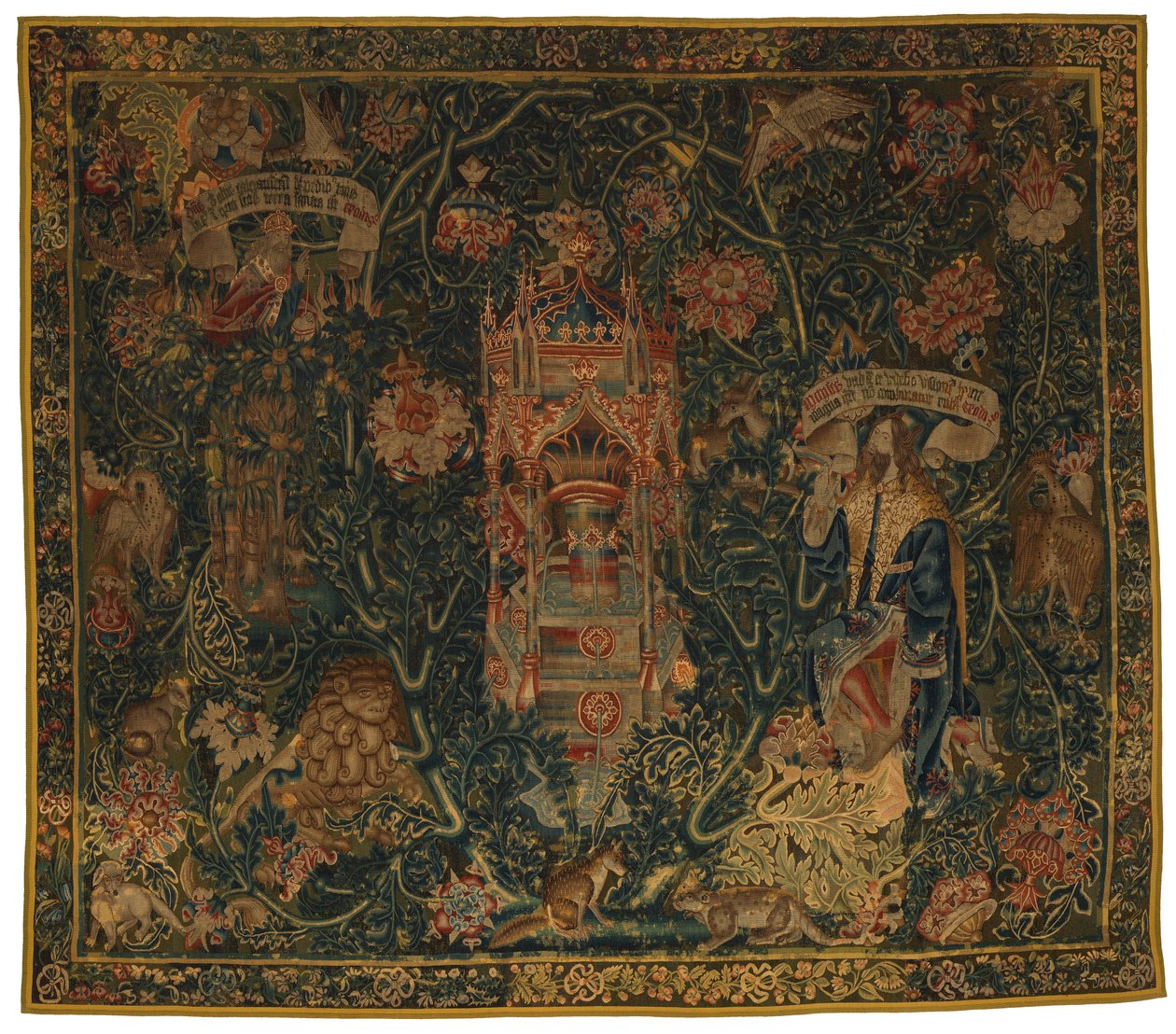 Tapestry, God The Father Appearing to Moses (one of set of six Sibyls) called the 
