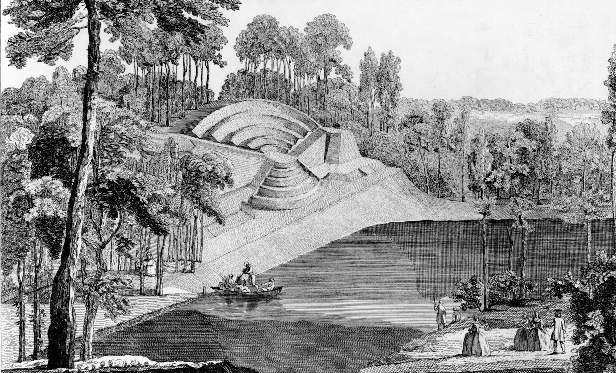 The Amphitheatre of Claremont, 6 Leagues from London, from Details des Nouveaux Jardins a la Mode, by George Louis le Rouge, published c.1770-87 by French School