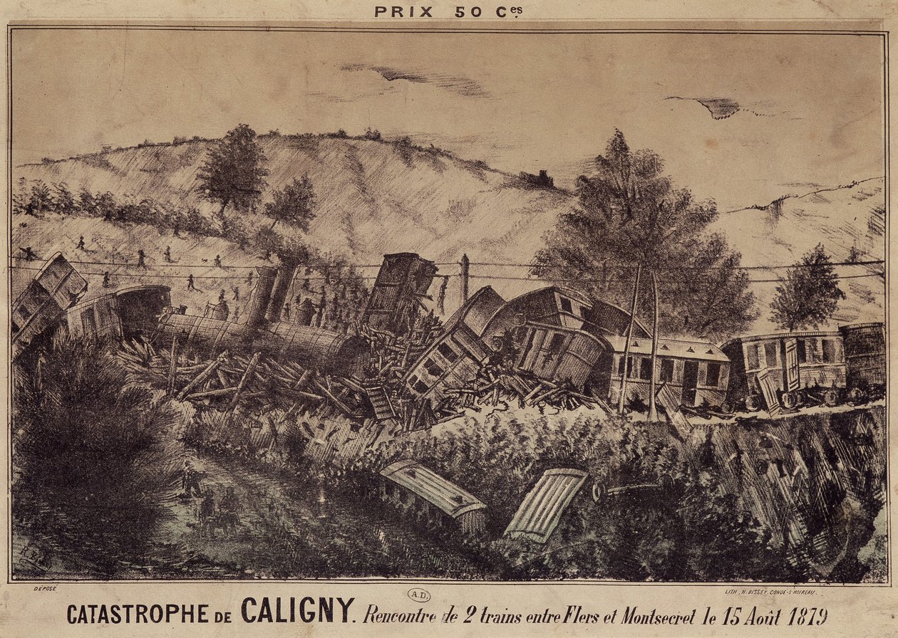 The Caligny disaster: Collision of two trains between Flers and Montsecret, August 15 by French School