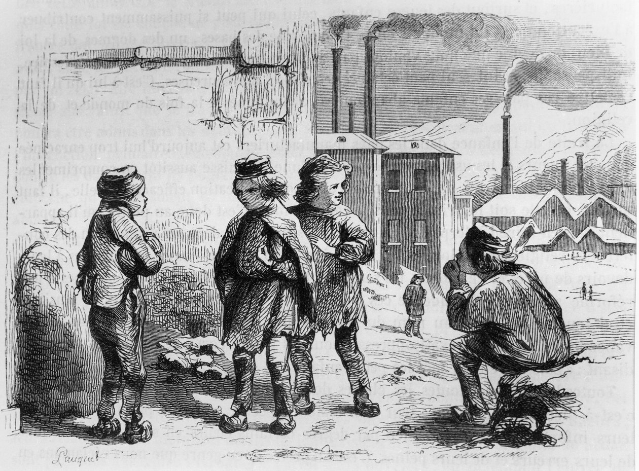 The Children of the Factory, 1842 by French School