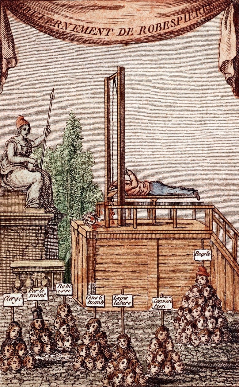 The Execution of Robespierre, 28th July 1794 by French School