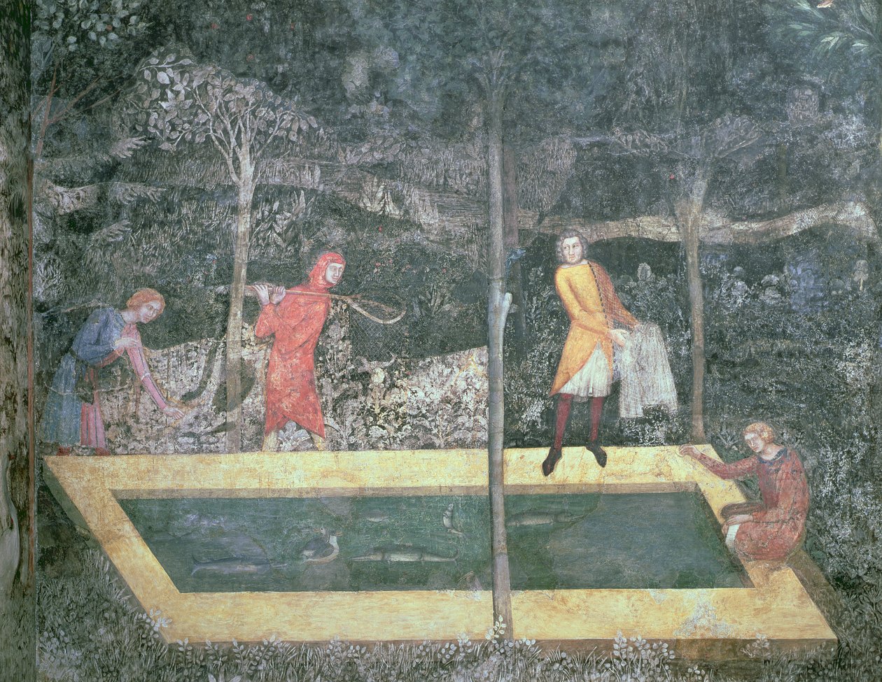 The Fish Pond, from the Stag Room, 1343 by French School