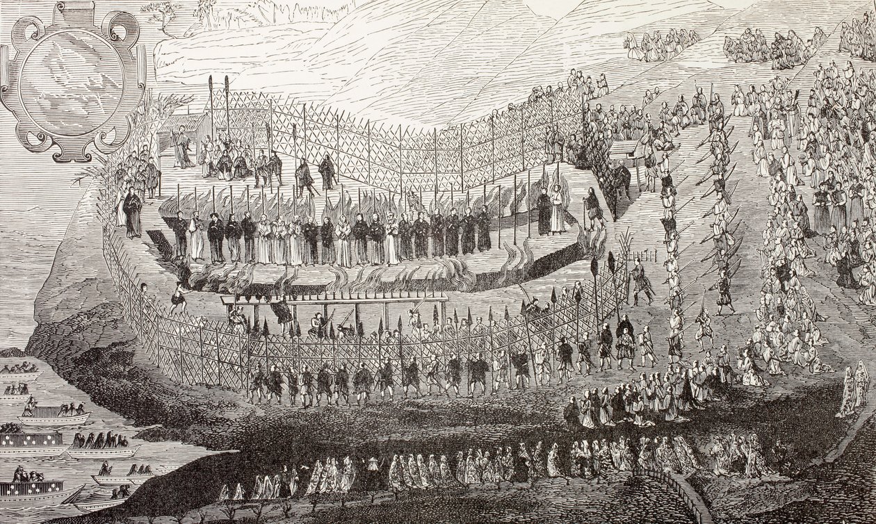 The Great Martyrdom of Nagasaki, 1622, from 