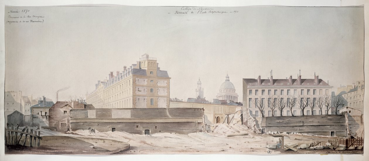 The Hole in the Rue Monge, the College of Navarre and the Polytechnic School of Paris, 1870 by French School