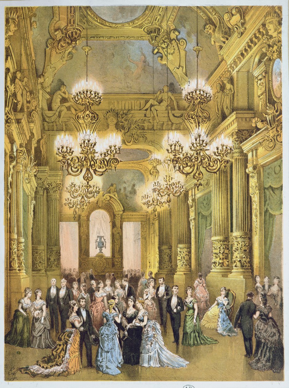 The Interval at the Opera Garnier, c.1875 by French School