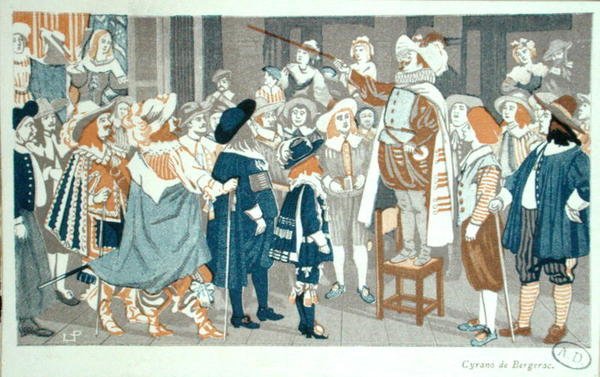 The Nose Speech at the Hotel de Bourgogne, illustration from 