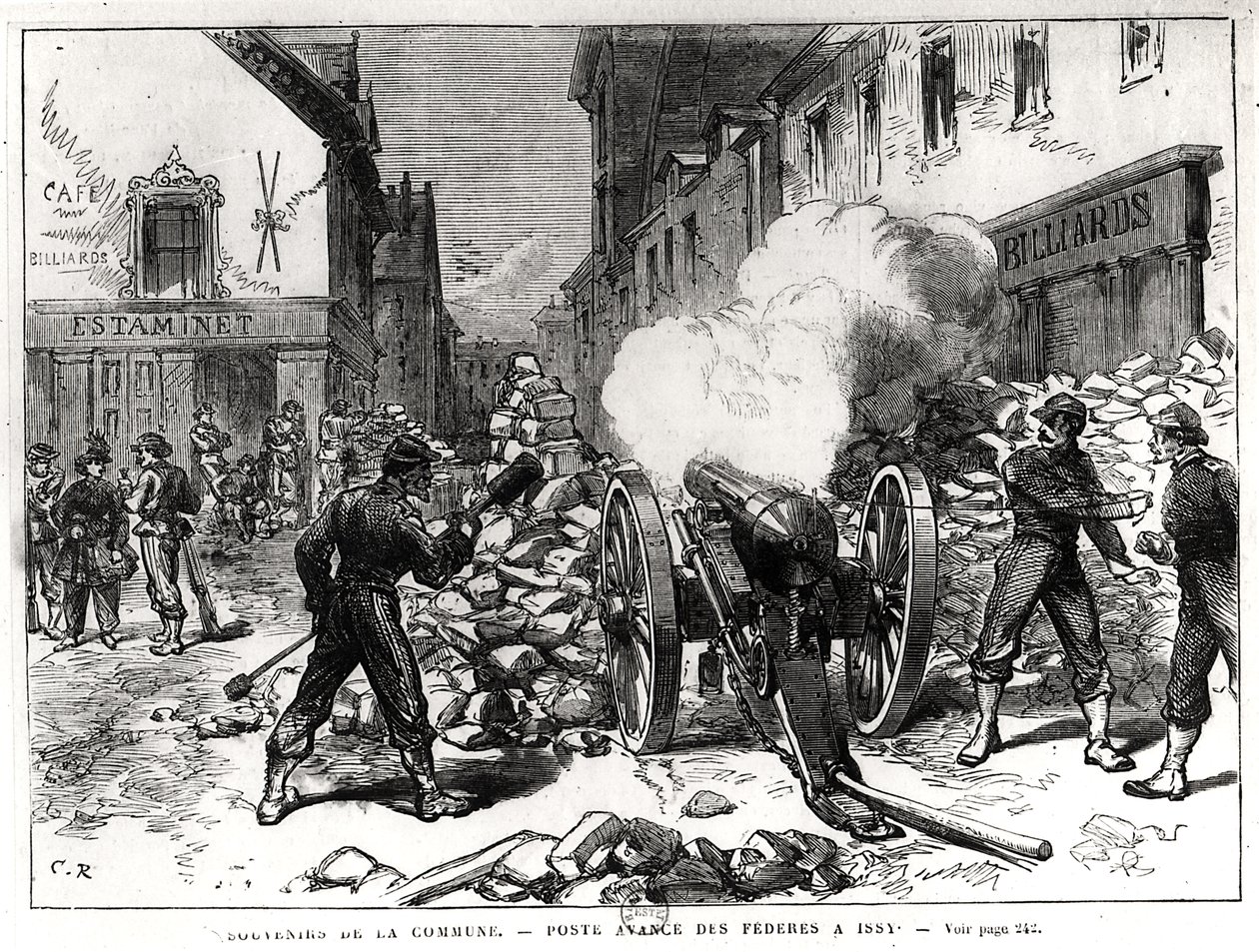 The Paris Commune: A Barricade at Issy, May 2nd 1871 by French School