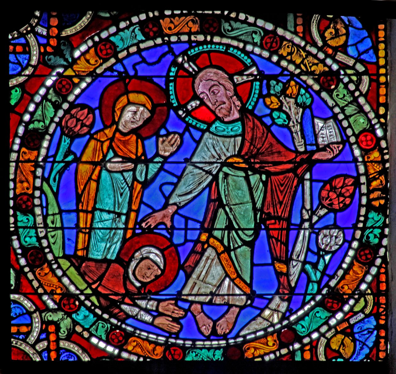 The Passion Window: Resurrection, Appearance to Magdalene by French School