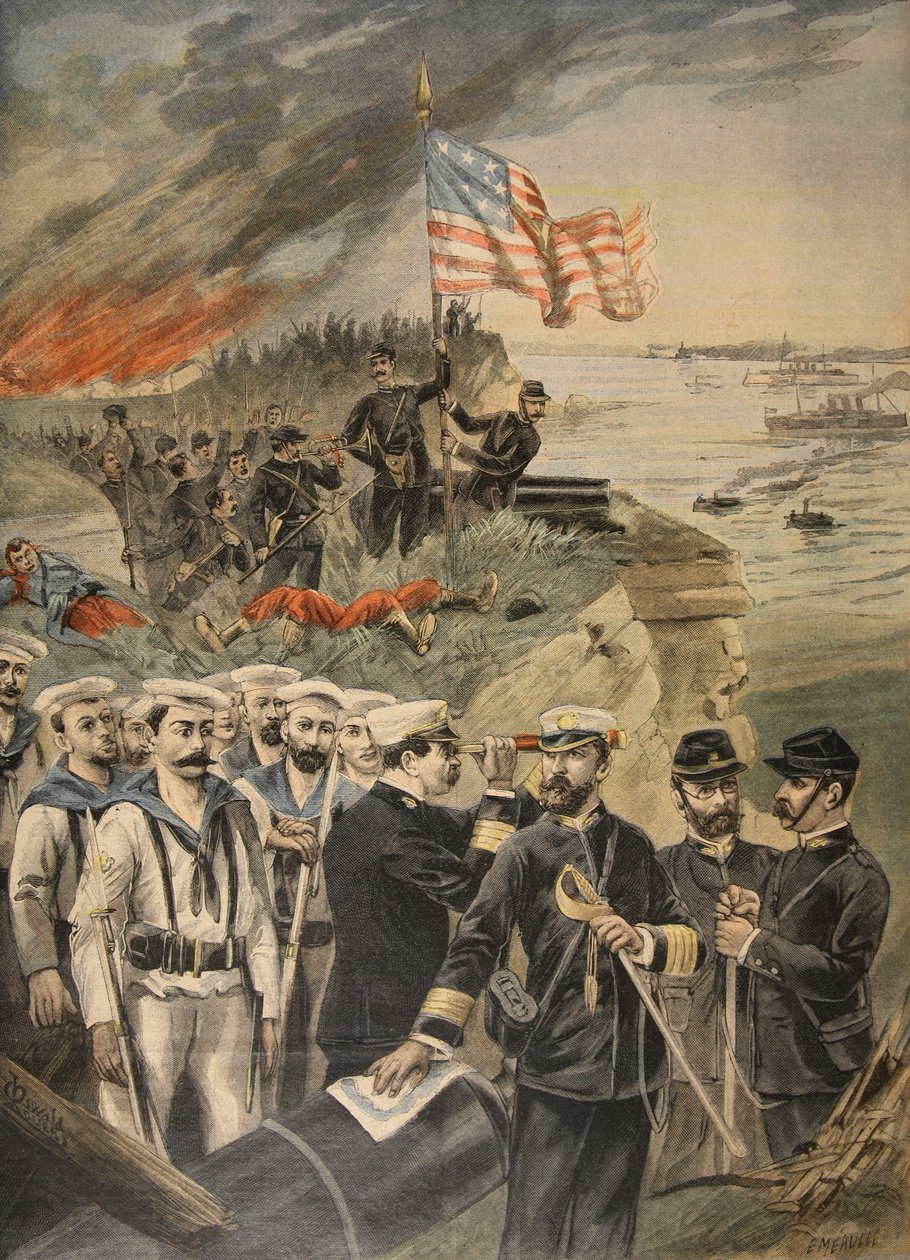 The Spanish American War: Landing at Guantanamo by French School