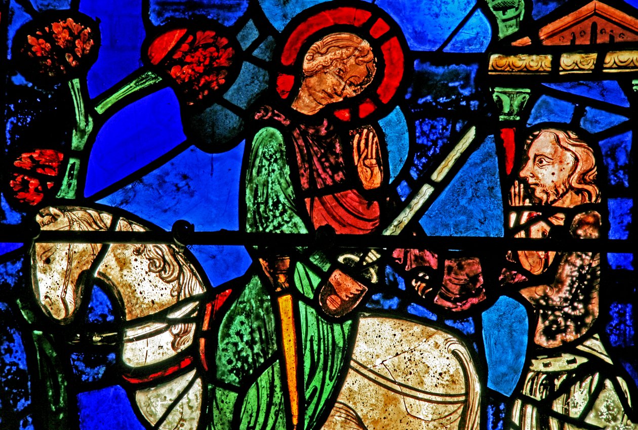 The St Martin Window: The Saint Divides His Cloak