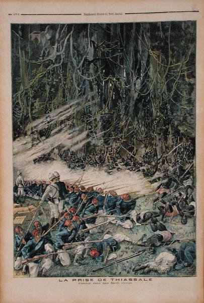 The Taking of Thiassale, the Battle in the Virgin Rain Forest by French School
