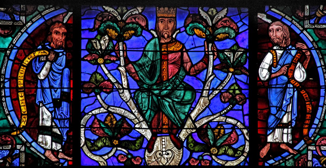The Tree of Jesse: Samuel, a Jesse King, Amos by French School
