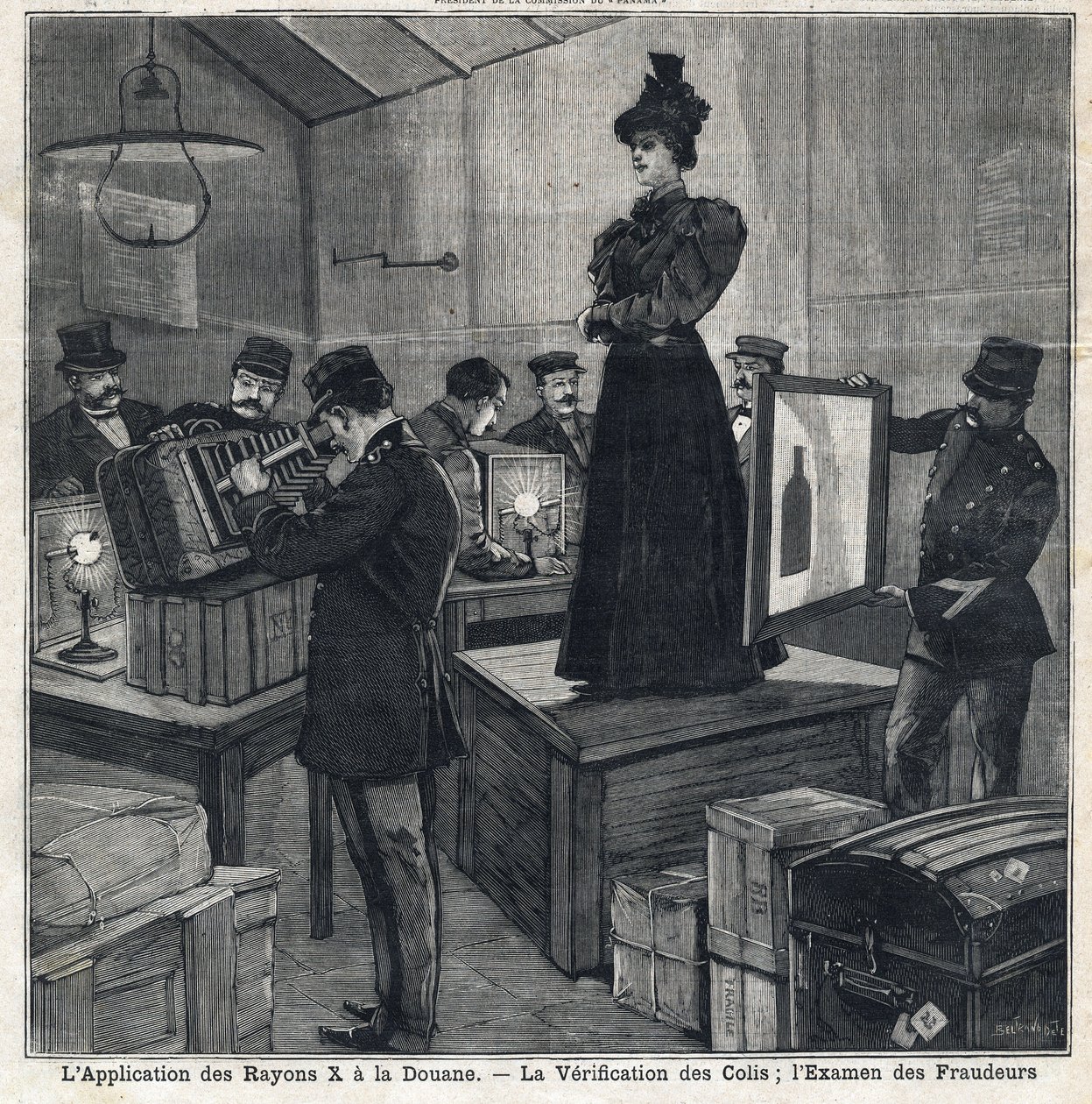The application of X-rays has customs: verification of packages and examination of fraudsters. In 