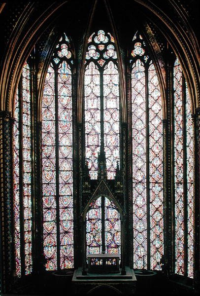The Stained Glass Window in the Choir of the Upper Chapel, 1246-48 by French School