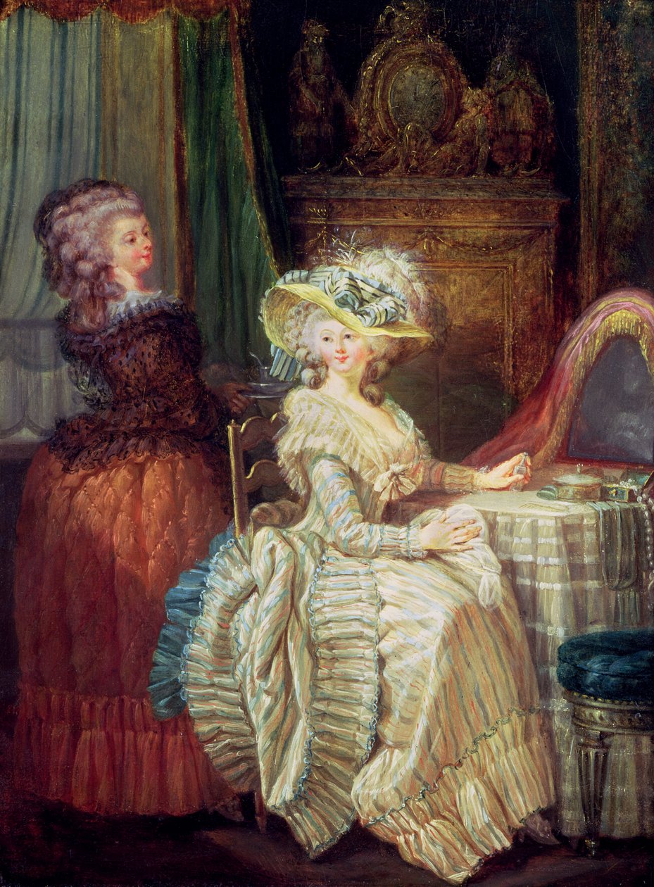 Two Women at a Dresser by French School