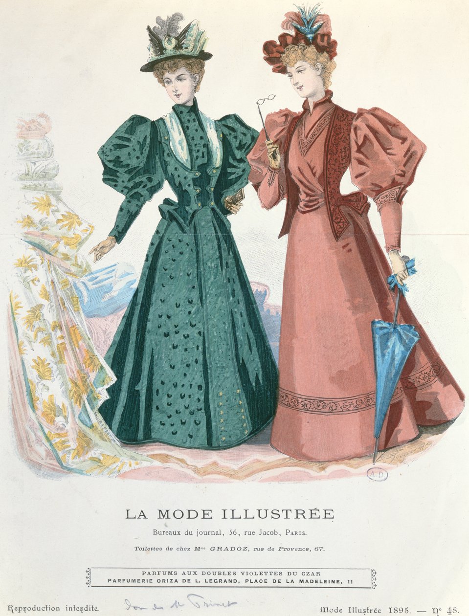 Two women, from La Mode Illustrée, 1895 by French School