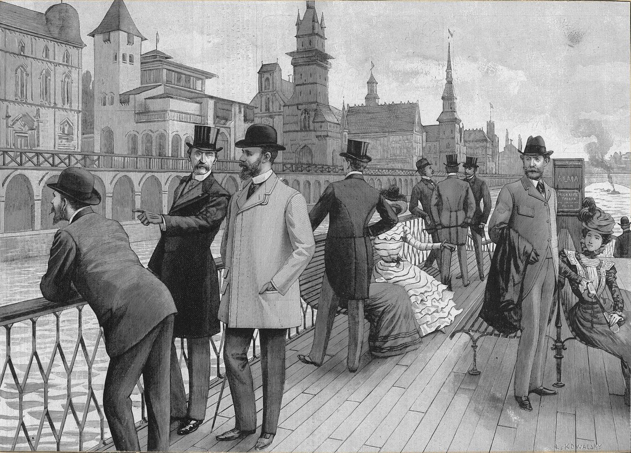 Universal Exhibition of 1900 in Paris: the street of nations by French School