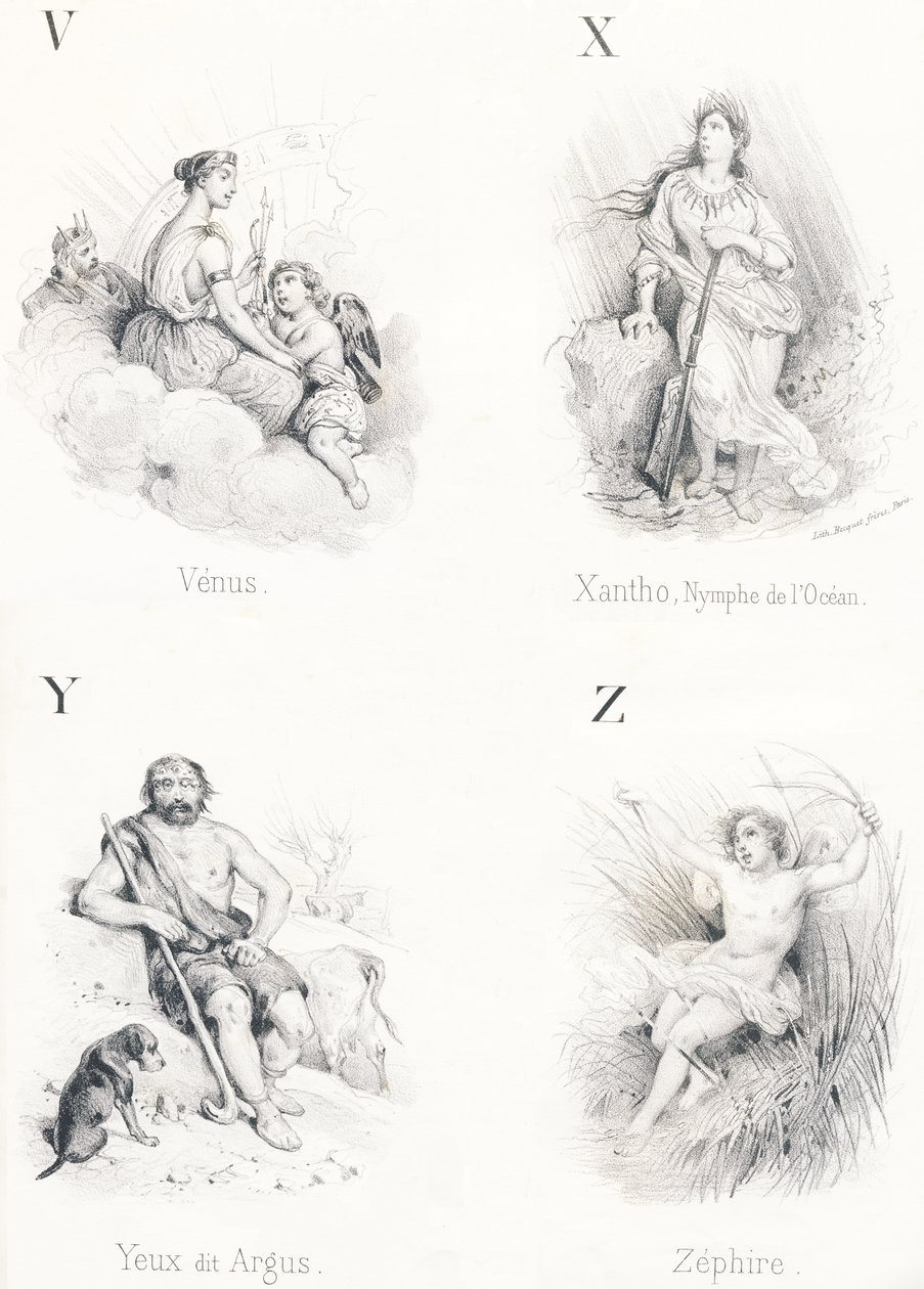 Venus, Xantho, Eyes, Zephire by French School