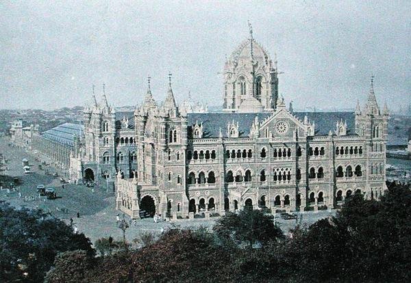 Victoria Terminus, Bombay, engraved by Gillot, c.1910 by French School