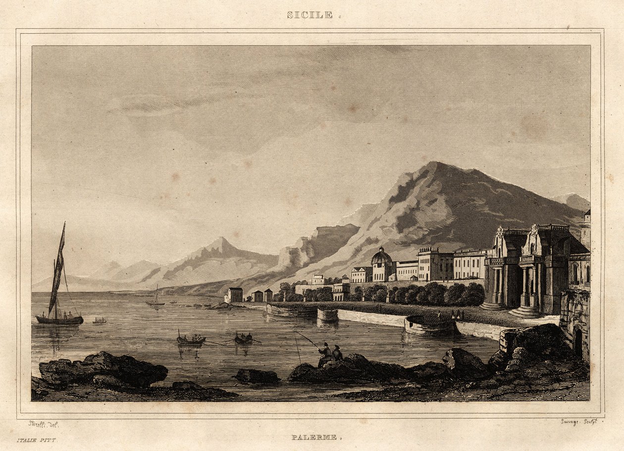 View of Palermo, Sicily by French School