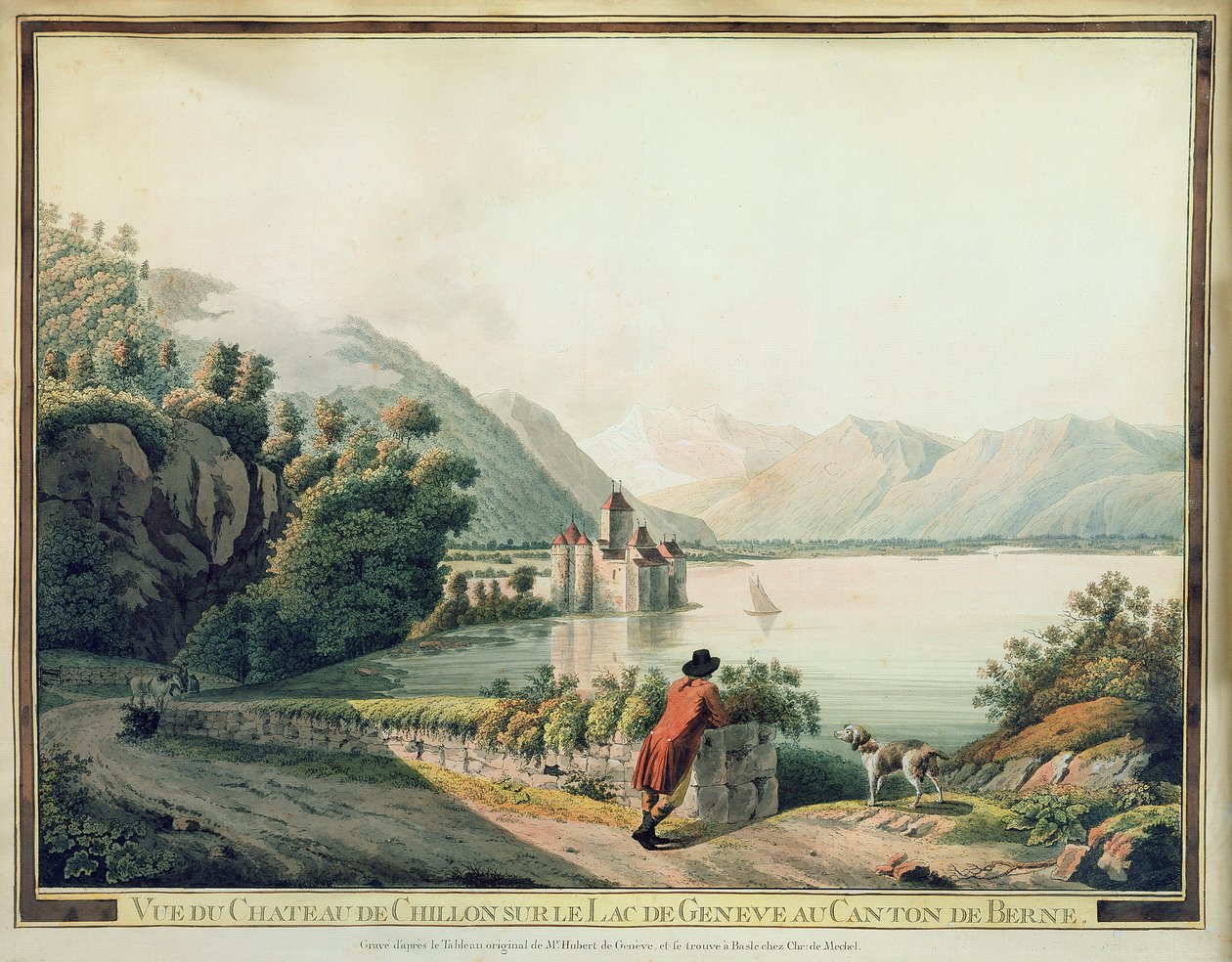 View of the Chateau de Chillon, Lake Geneva by French School