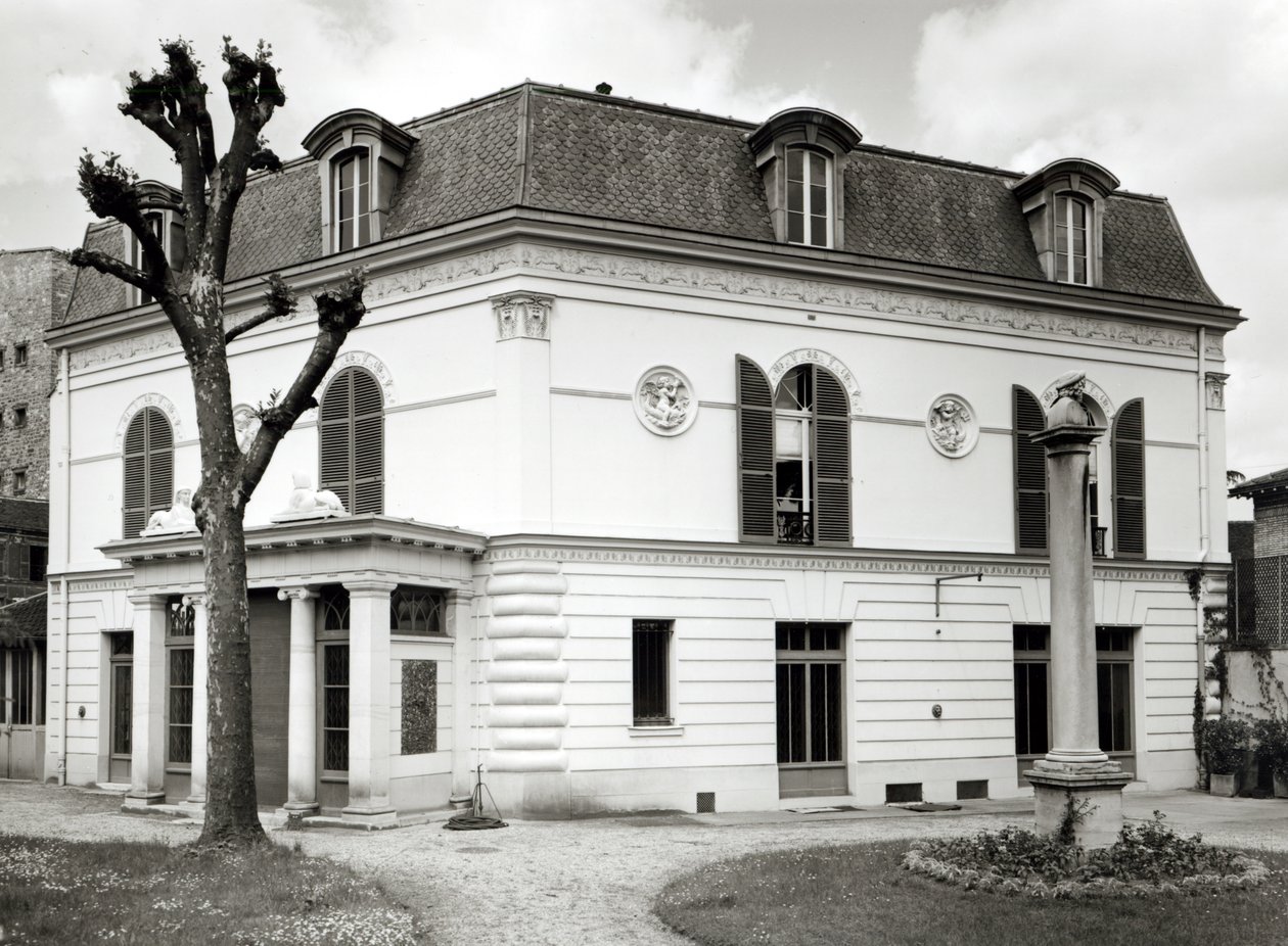 View of the Facade of the Bibliotheque Marmottan from the Garden, Built 1880-1921 by French School