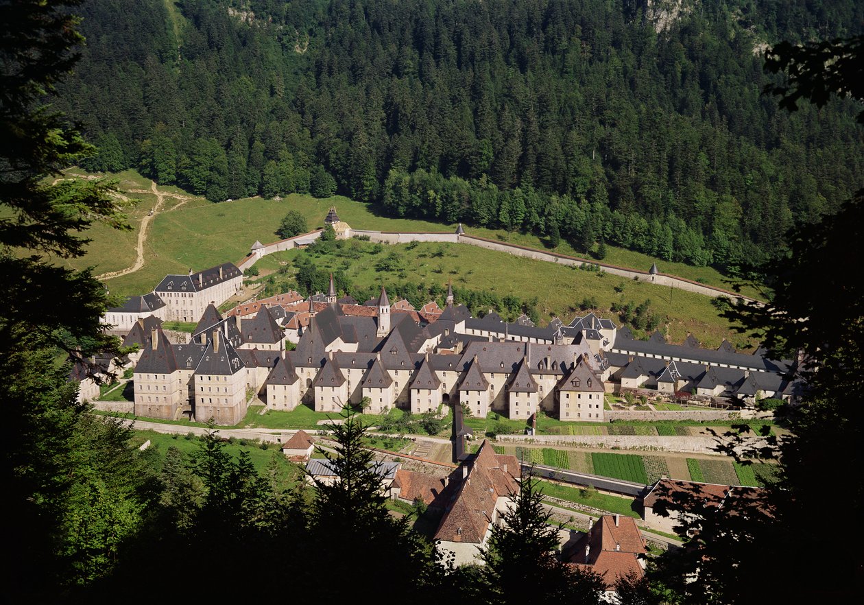 View of the monastery complex by French School