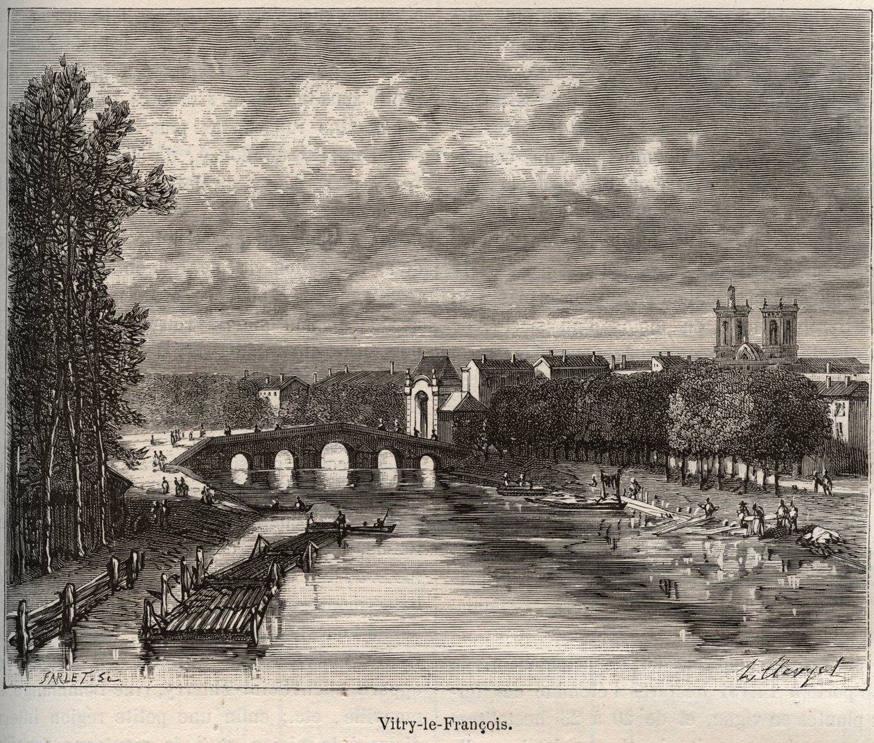 Vitry-le-Francois - Department of the Marne - Engraving in 