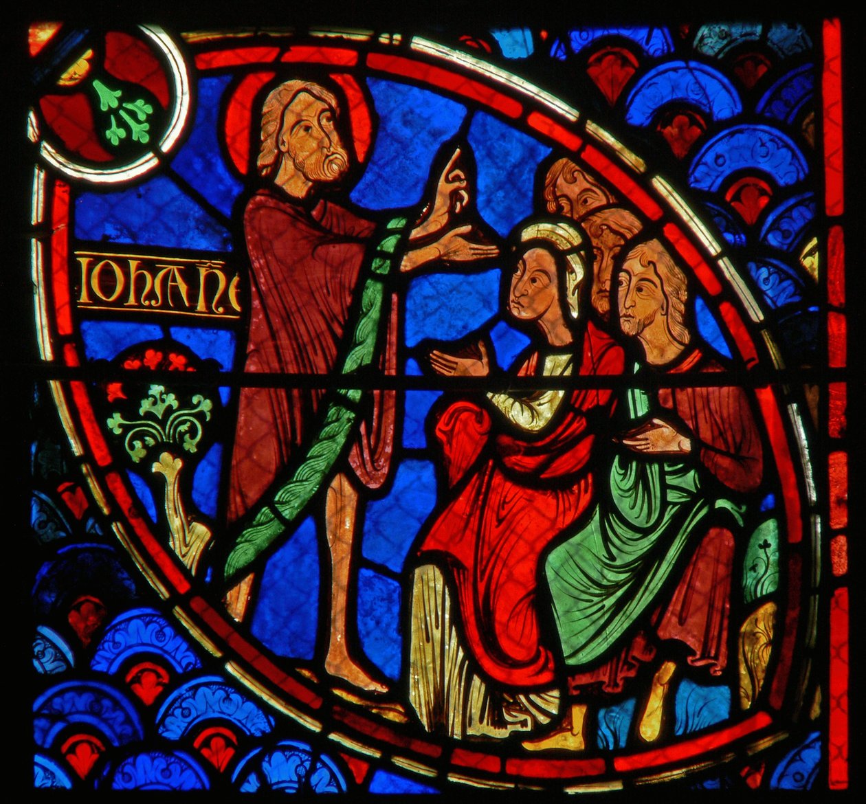 Window depicting a scene from the life of St. John the Baptist by French School