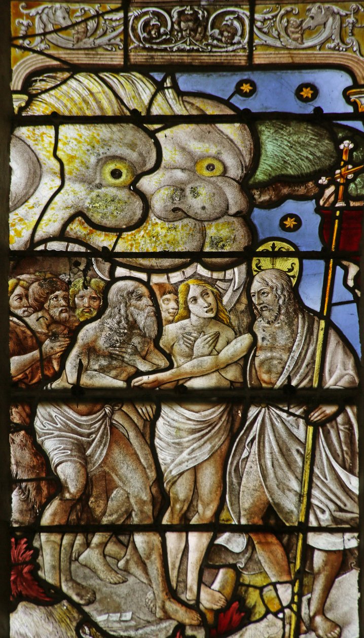 Window depicting the Harrowing of Hell by French School