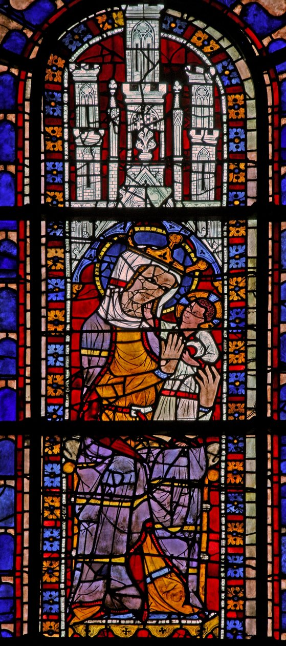 Window w101 depicting the Virgin and Child by French School
