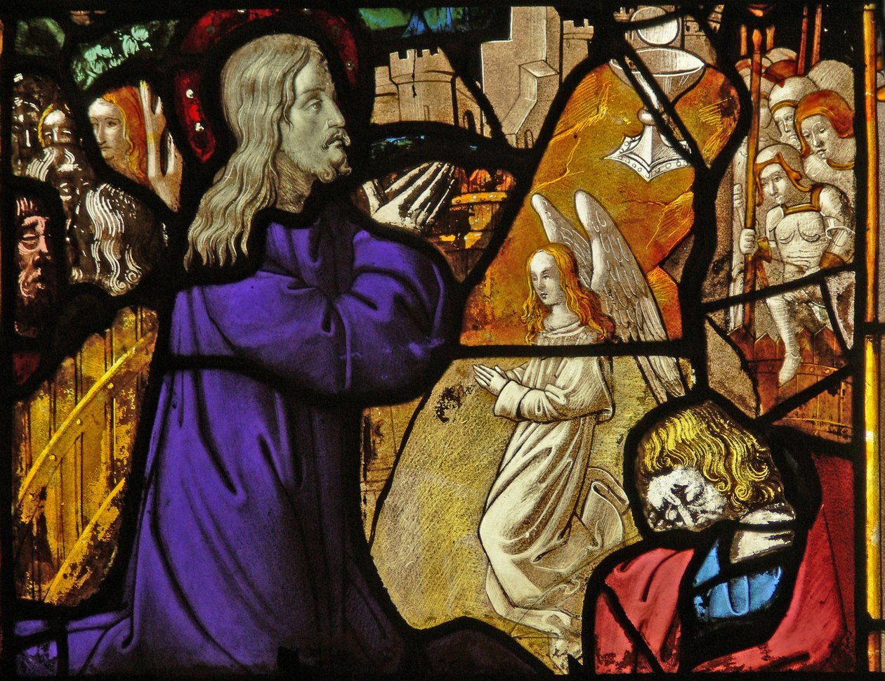 Window depicting Christ in Gethsemane by French School