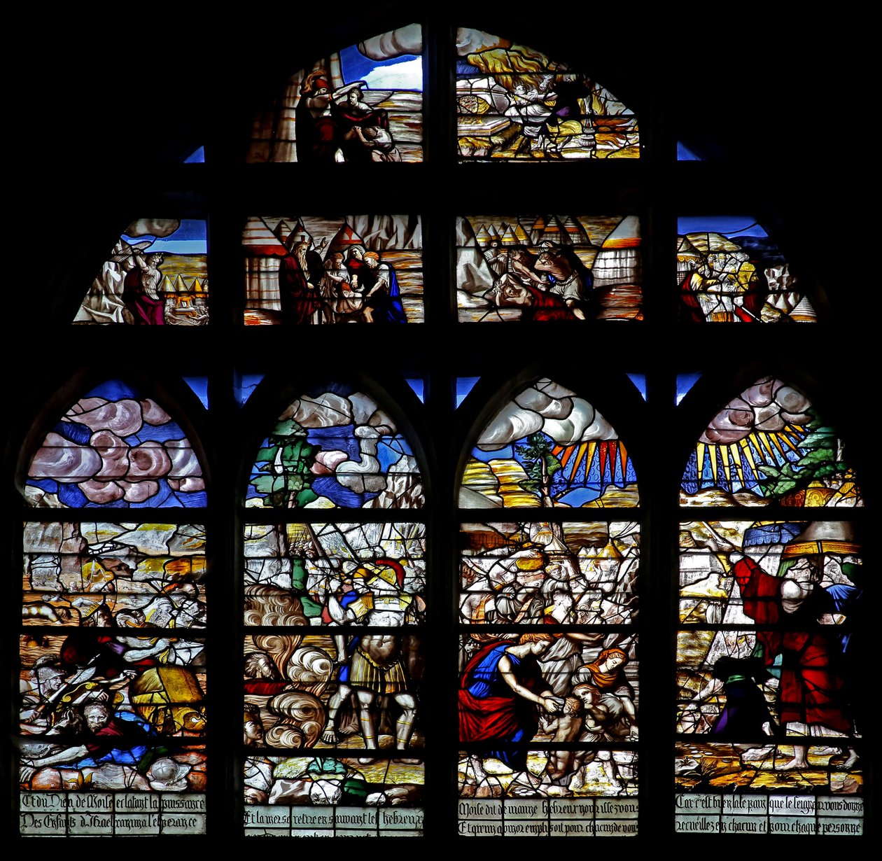 Scenes from the History of Moses; Crossing the Red Sea; Collecting Manna by French School