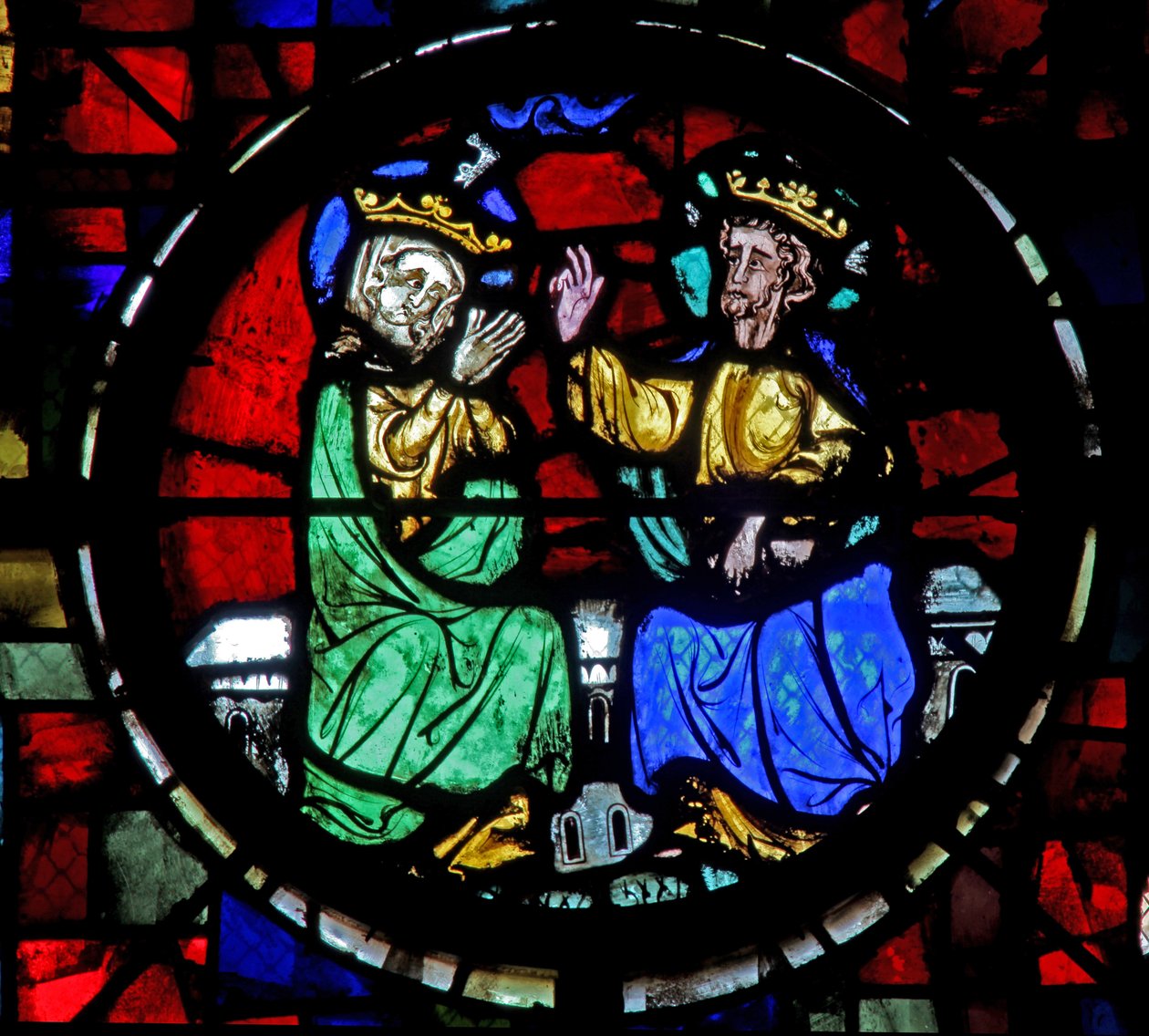 Coronation of the Virgin (Window W15) by French School