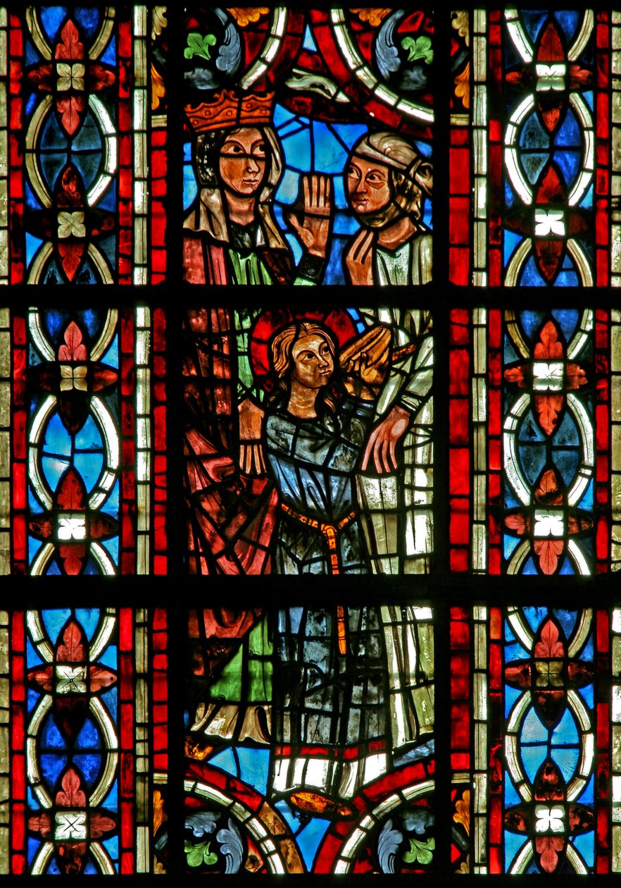 Window depicting a Scene from the Life of St Helen: The Miracle of the Vessel that Turned into Gold by French School