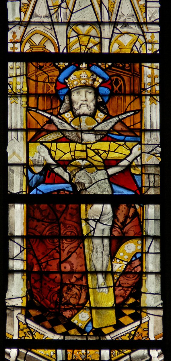 Window depicting the Trinity by French School