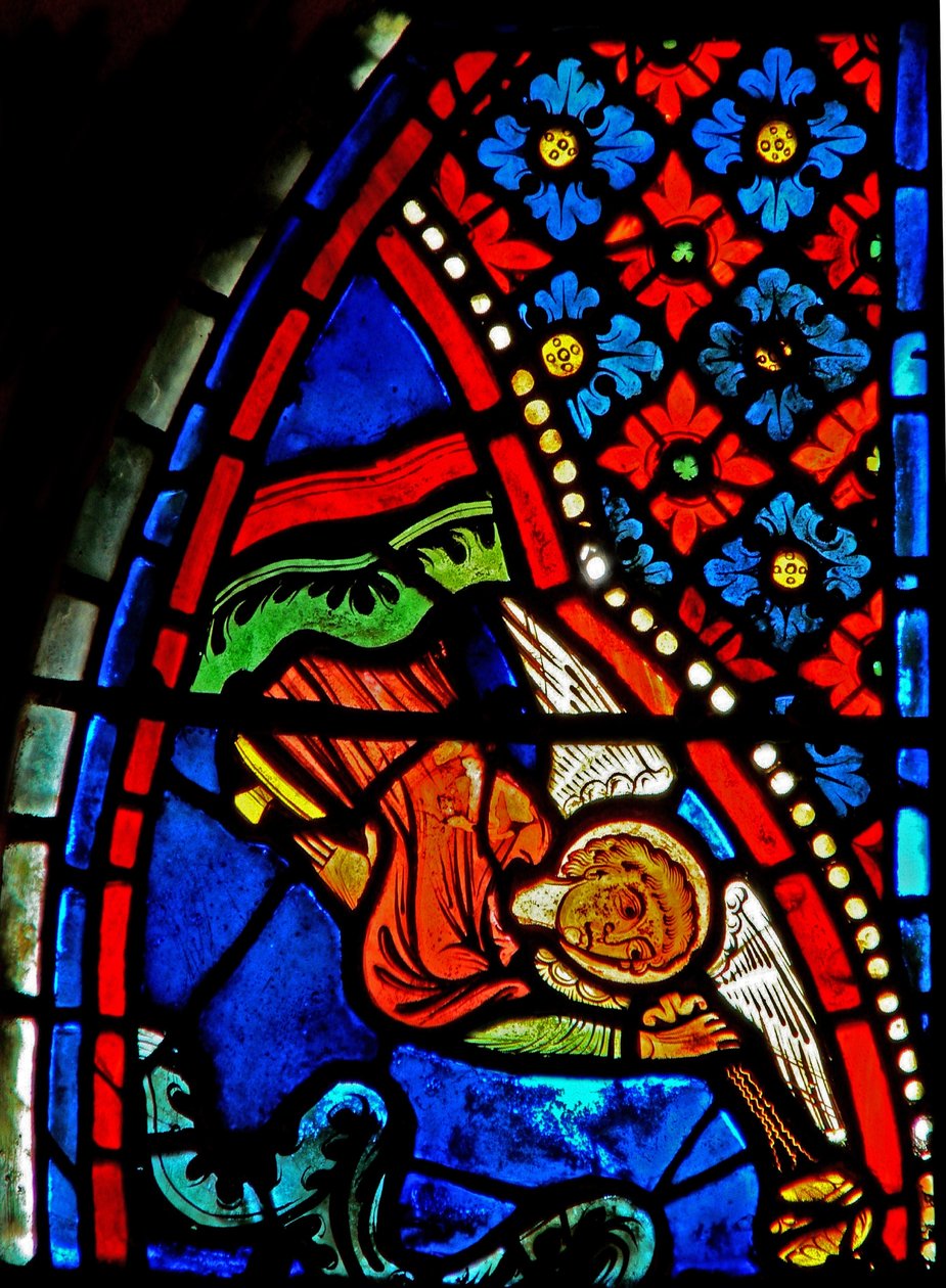 Window w21 depicting a censing angel by French School