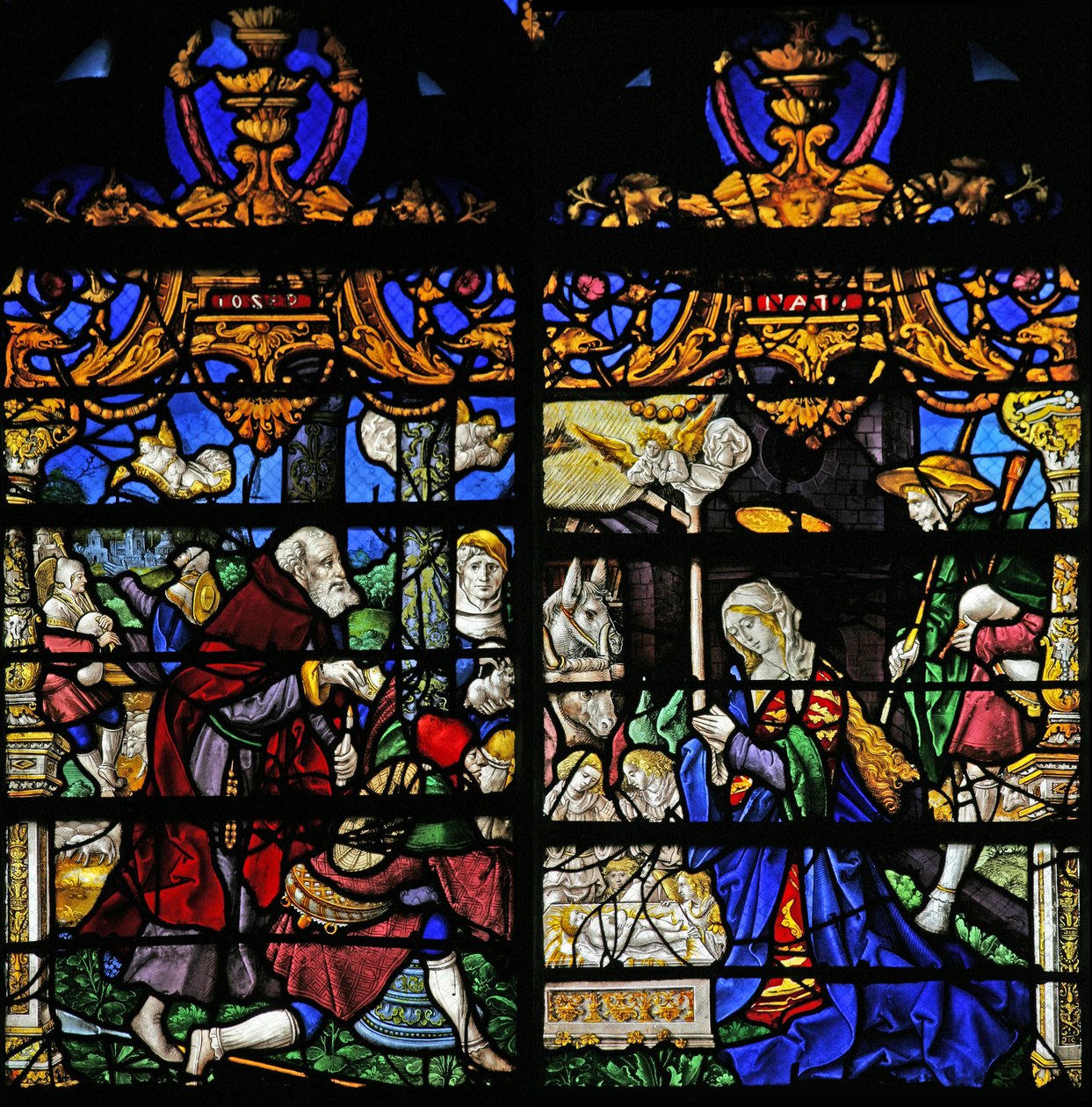 Window depicting the Adoration of the Shepherds