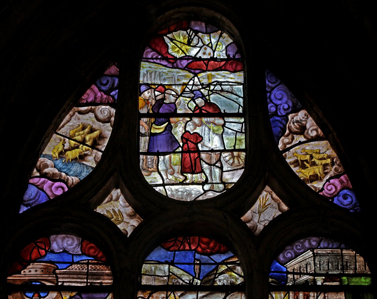 Window depicting Joseph Scene: Recounts His Dream? by French School